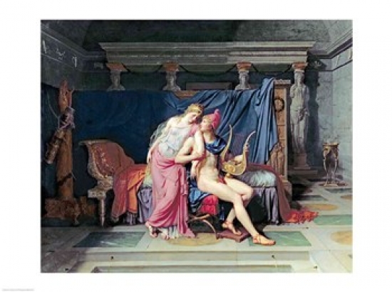 Paris & Helen Poster Print by Jacques-Louis David - 24 x 18 in.