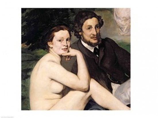 Picture of Posterazzi BALXIR285724LARGE Dejeuner Sur LHerbe 1863 Detail Poster Print by Edouard Manet - 36 x 24 in. - Large