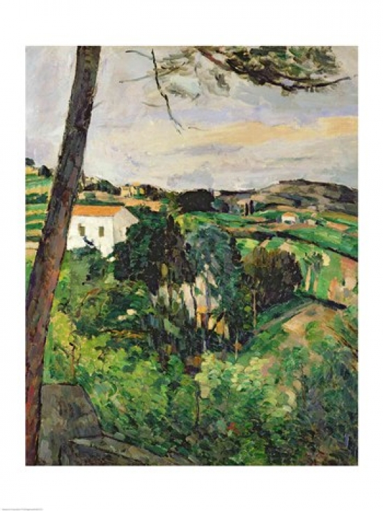 Picture of Posterazzi BALXIR287551 Landscape with Red Roof Or The Pine at The Estaque 1875-76 Poster Print by Paul Cezanne - 18 x 24 in.