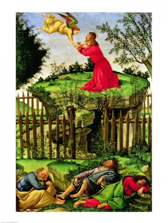 Picture of Posterazzi BALXIR29148LARGE The Agony in The Garden C.1500 Poster Print by Sandro Botticelli - 24 x 36 in. - Large