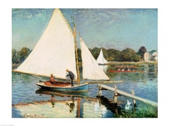 Picture of Posterazzi BALXIR71351LARGE Sailing at Argenteuil C.1874 Poster Print by Claude Monet - 36 x 24 in. - Large