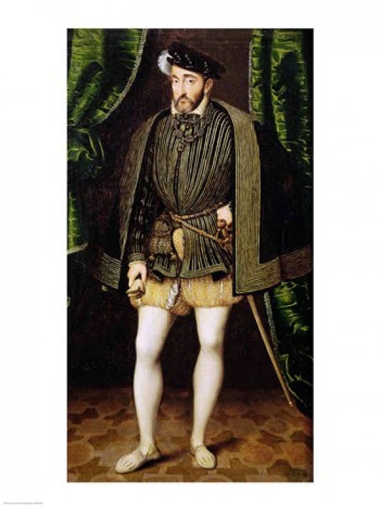 Picture of Posterazzi BALXIR28331 Portrait of Henri II Poster Print by Francois Clouet - 18 x 24 in.