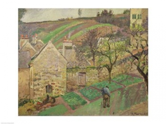 Picture of Posterazzi BALXIR33703LARGE Hillside of The Hermitage Pontoise 1873 Poster Print by Camille Pissarro - 36 x 24 in. - Large