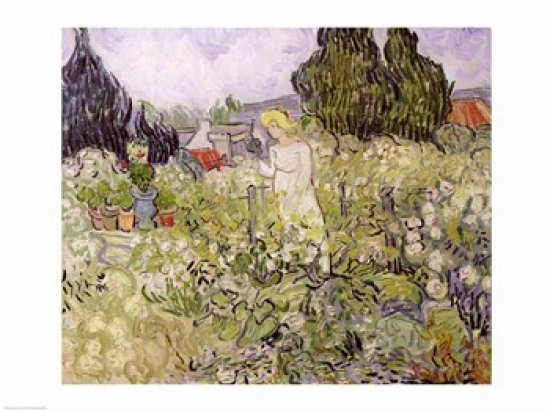 Picture of Posterazzi BALXIR33822LARGE Mademoiselle Gachet in Her Garden at Auvers-Sur-Oise Poster Print by Vincent Van Gogh - 36 x 24 in. - Large