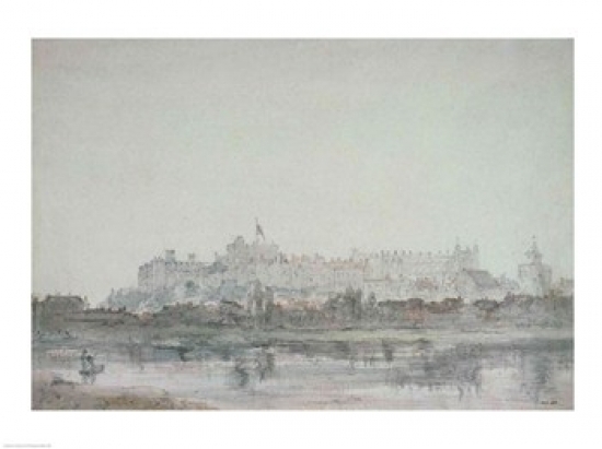 Windsor Castle From The River 19th Century Poster Print by John Constable - 36 x 24 in. - Large