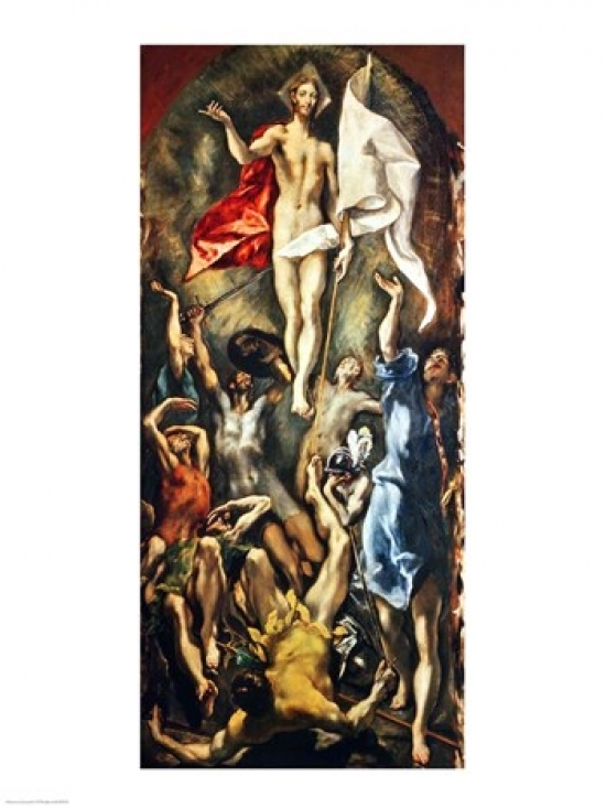 Picture of Posterazzi BALXIR38705LARGE The Resurrection Poster Print by El Greco - 24 x 36 in. - Large