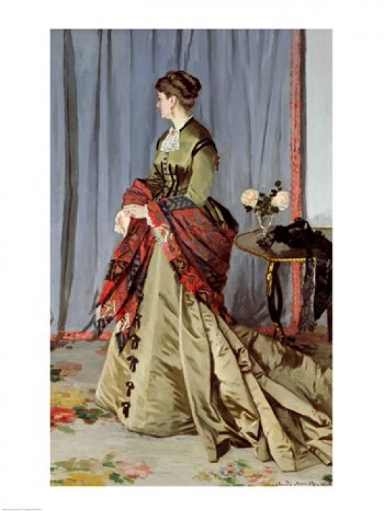 Picture of Posterazzi BALXIR39497LARGE Portrait of Madame Louis Joachim Gaudibert 1868 Poster Print by Claude Monet - 24 x 36 in. - Large