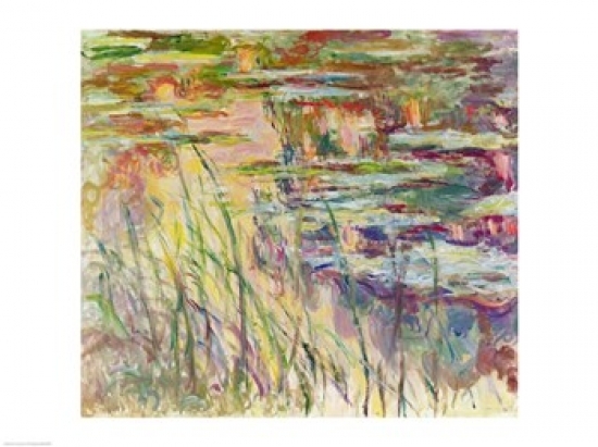 BALXIR290897LARGE Reflections on The Water 1917 Poster Print by Claude Monet - 36 x 24 in. - Large