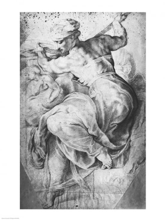 Picture of Posterazzi BALXIR346685 The Libyan Sibyl After Michangelo Buonarroti Poster Print by Peter Paul Rubens - 18 x 24 in.