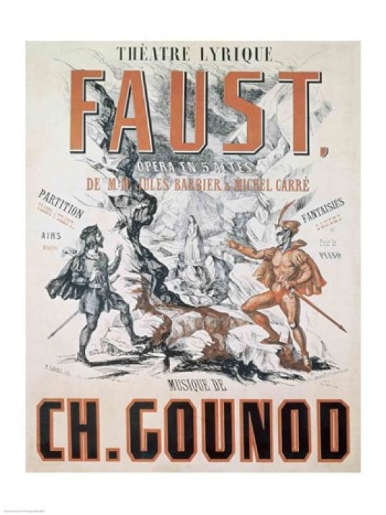 BALXJL158467 Poster Advertising Faust Opera Poster Print - 18 x 24 in.