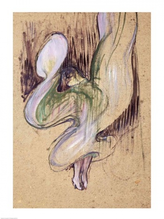 Picture of Posterazzi BALXIR3750LARGE Study for Loie Fuller Poster Print by Henri De Toulouse-Lautrec - 24 x 36 in. - Large