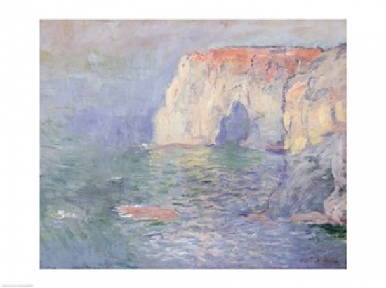 BALXIR384578 Etretat Le Manneport Reflections on The Water 1885 Poster Print by Claude Monet - 24 x 18 in.