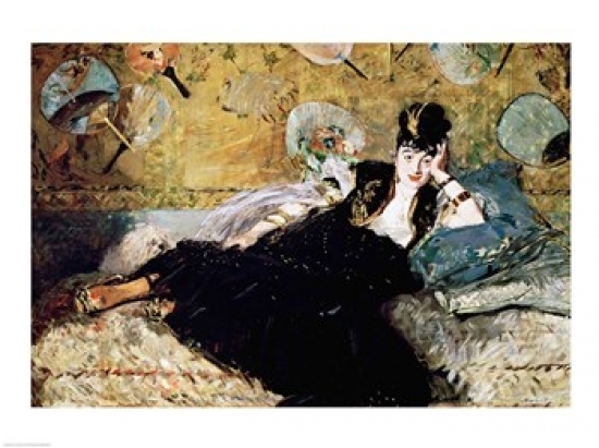 Picture of Posterazzi BALXIR42292LARGE The Lady with Fans Poster Print by Edouard Manet - 36 x 24 in. - Large