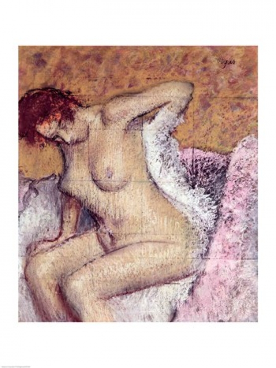 After The Bath Poster Print by Edgar Degas - 18 x 24 in.