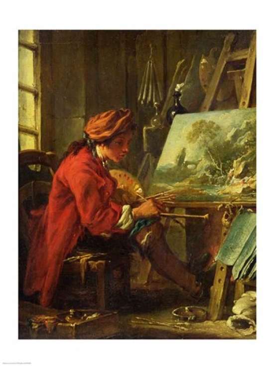 Picture of Posterazzi BALXIR50089 The Painter in His Studio Poster Print by Francois Boucher - 18 x 24 in.