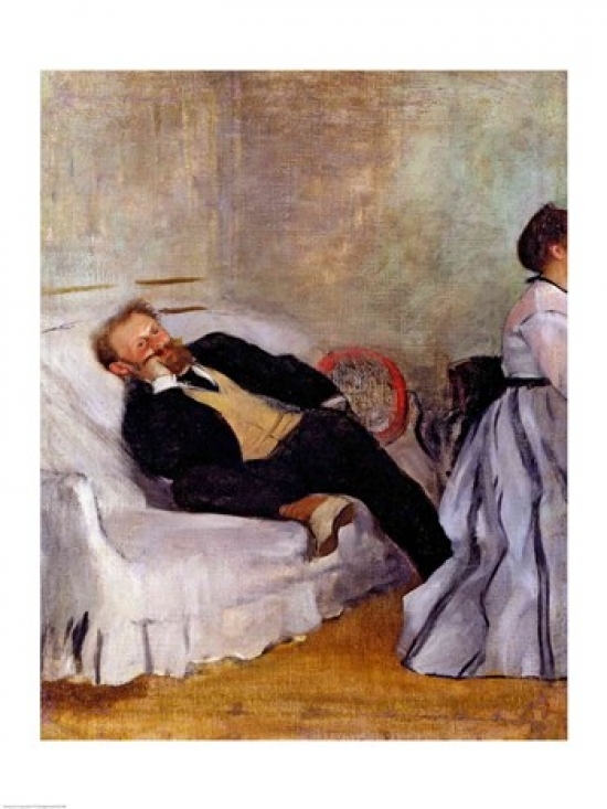 BALXIR52496LARGE Monsieur & Madame Edouard Manet Poster Print by Edgar Degas - 24 x 36 in. - Large -  Posterazzi