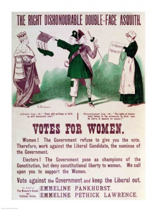 BALXCF22615 Womens Suffrage Poster The Right Dishonourable Double-Face Asquith Poster Print - 18 x 24 in.