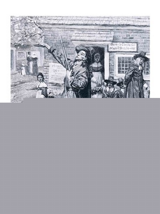 A Quaker Exhorter in New England Illustration From The Second Generation of Englishmen in America Poster Print by Howard Pyle - 24 x 36 in. - Large