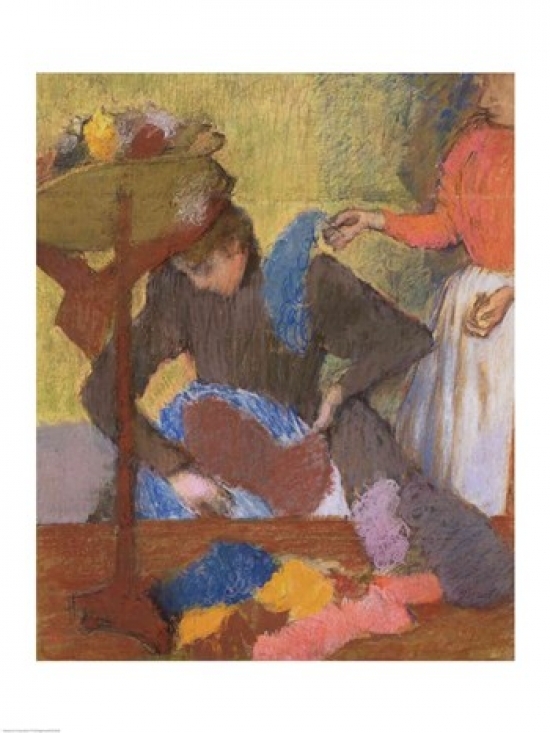 At The Milliners Poster Print by Edgar Degas - 24 x 36 in. - Large
