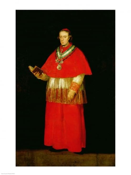 Cardinal Don Luis De Bourbon Poster Print by Francisco De Goya