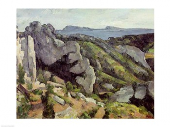 Rocks at LEstaque Poster Print by Paul Cezanne 24 x 18 in.