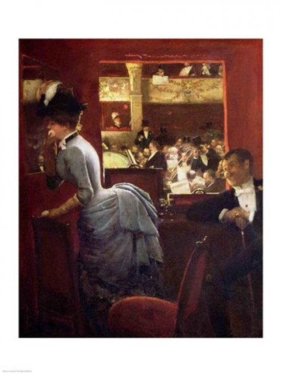 Picture of Posterazzi BALXIR63425LARGE The Box by The Stalls C.1883 Poster Print by Jean Beraud - 24 x 36 in. - Large