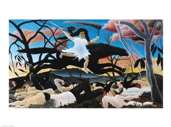 War Poster Print by Henri Rousseau - 36 x 24 in. - Large