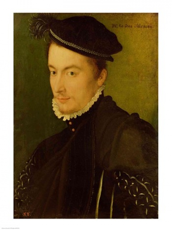 Picture of Posterazzi BALXIR70301 Portrait Presumed To Be Hercule-Francois De France Poster Print by Francois Clouet - 18 x 24 in.