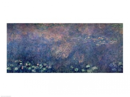 BALXIR75701LARGE Waterlilies - Two Weeping Willows Centre Left Section 1914-18 Poster Print by Claude Monet - 36 x 24 in. - Large