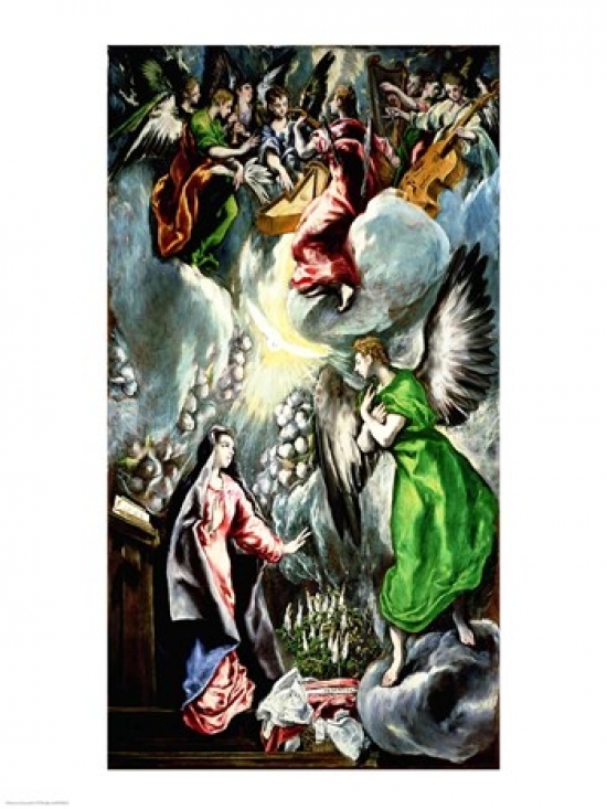 The Annunciation Poster Print by El Greco - 24 x 36 in. - Large