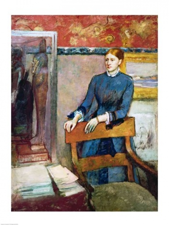 BALXIR9968LARGE Helene Rouart in Her Fathers Study Poster Print by Edgar Degas - 24 x 36 in. - Large