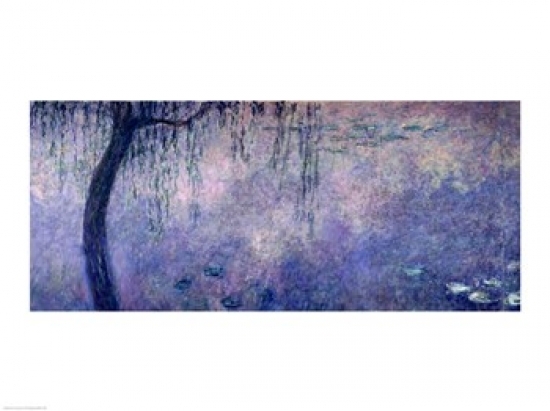 Waterlilies - Two Weeping Willows Left Section 1914-18 Poster Print by Claude Monet - 36 x 24 in. - Large