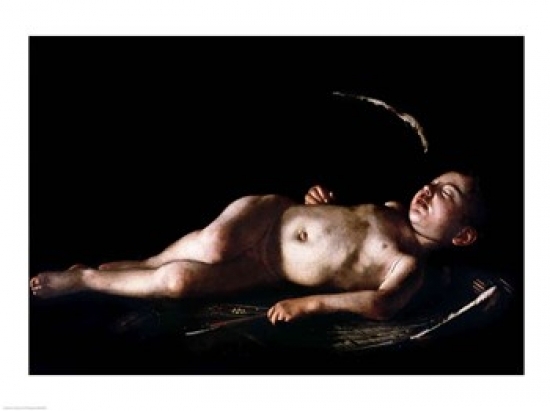 Sleeping Cupid 1608 Poster Print by Caravaggio - 36 x 24 in. - Large