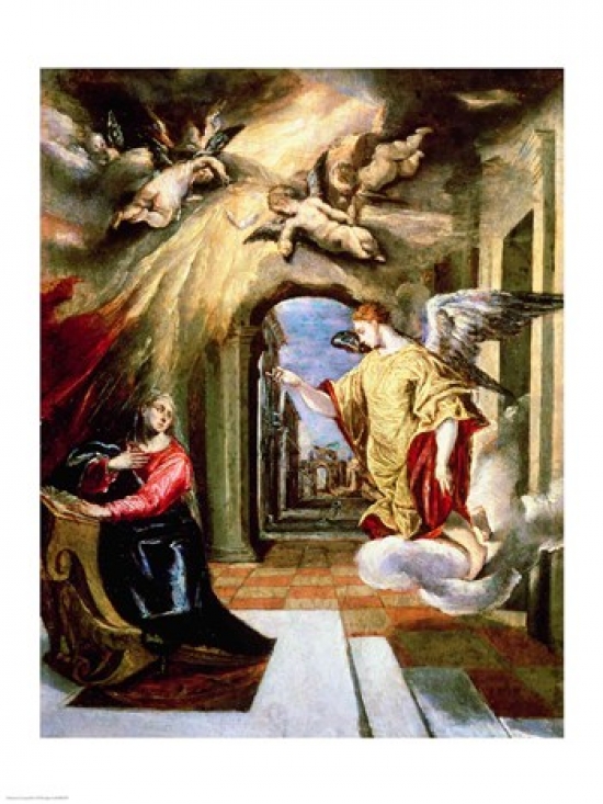 The Annunciation Poster Print by El Greco - 18 x 24 in.
