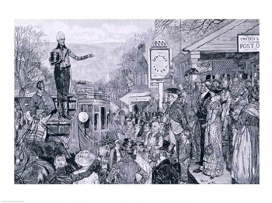BALBAL108085LARGE General Jackson President-Elect on His Way To Washington Poster Print by Howard Pyle - 36 x 24 in. - Large