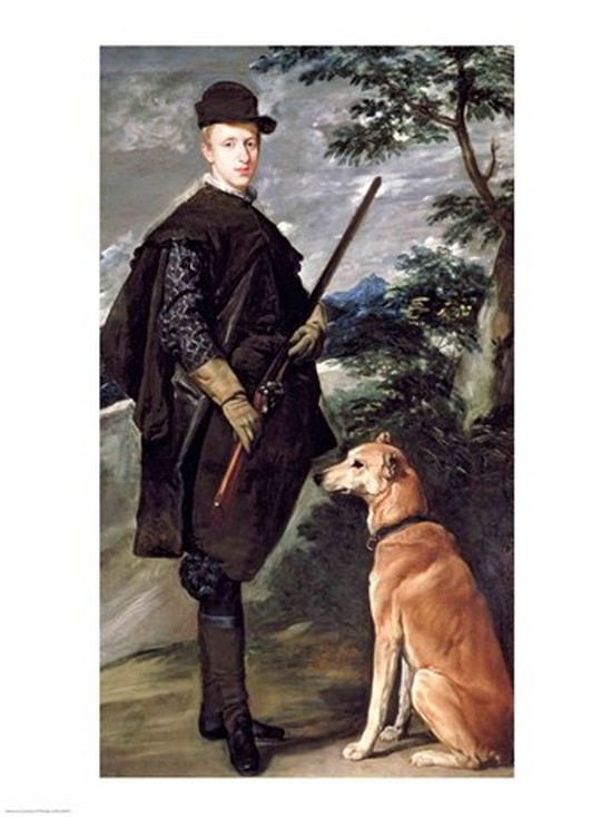 BALXJL180974LARGE Portrait of Cardinal Infante Ferdinand of Austria with Gun & Dog 1632 Poster Print by Diego Velazquez - 24 x 36 in. - Large