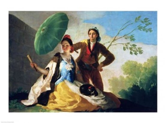 The Parasol 1777 Poster Print by Francisco De Goya