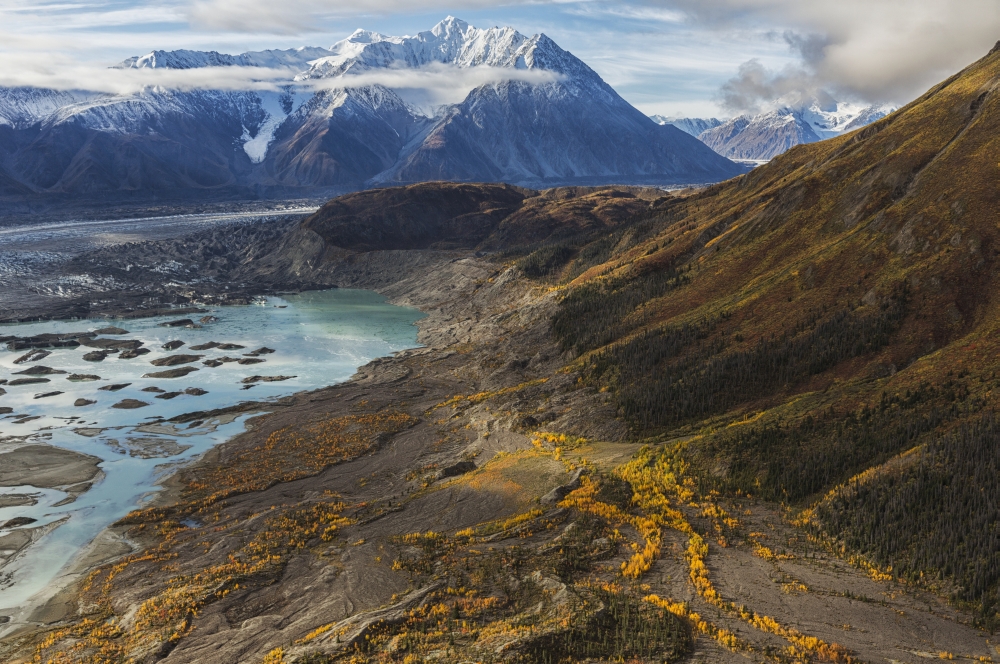 Kluane National Park & Reserve with Kaskawalsh Glacier & Mount Maxwell - Yukon Canada Poster Print - 38 x 24 in. - Large