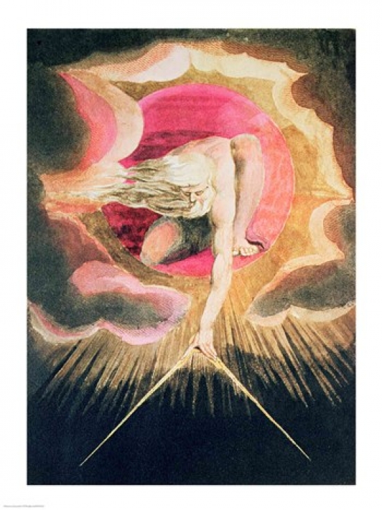 God Creating The Universe Poster Print by William Blake - 18 x 24 in.