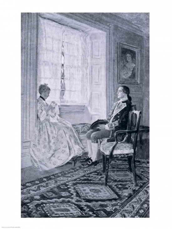 Washington & Mary Philipse Poster Print by Howard Pyle