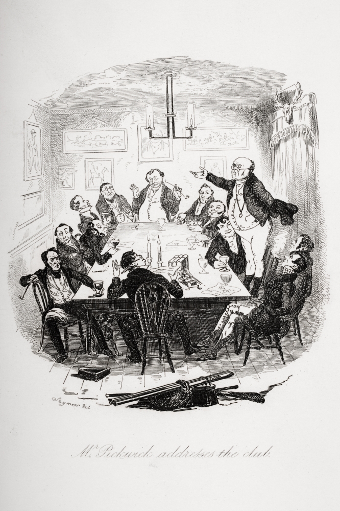Picture of Design Pics DPI1860248 12 x 18 in. Mr.Pickwick Addresses The Club Illustration From The Charles Dickens Novel