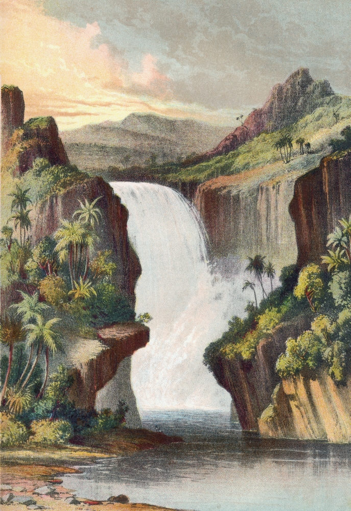 Picture of Design Pics DPI1957552 Murchison Falls River Nile Kabarega Uganda Africa in The 19th Century From The Life & Explorations of Dr. Livingstone Published C.1875 Poster Print, 12 x 17