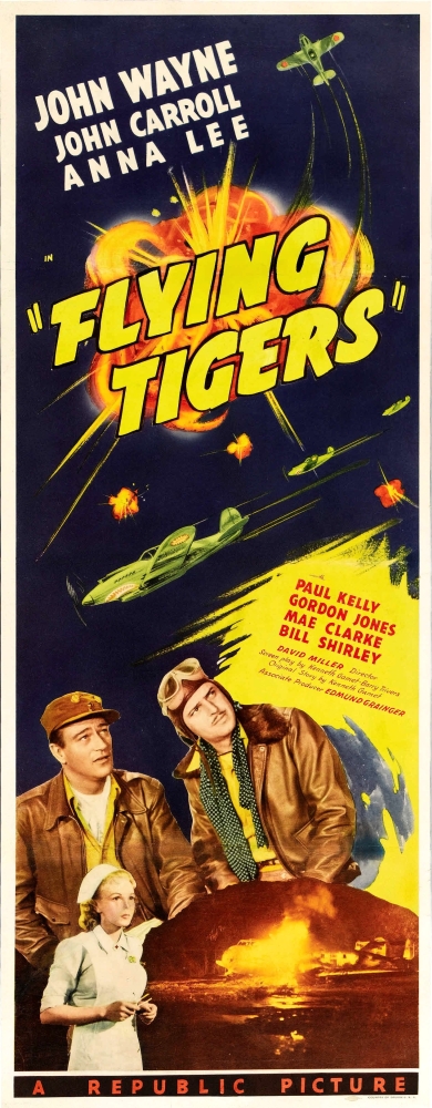 Everett Collection EVCMCDFLTIEC001H Flying Tigers Clockwise From Bottom Left - Anna Lee John Wayne John Carroll 1942 Movie Poster Masterprint, 11 x 17 -  Posterazzi