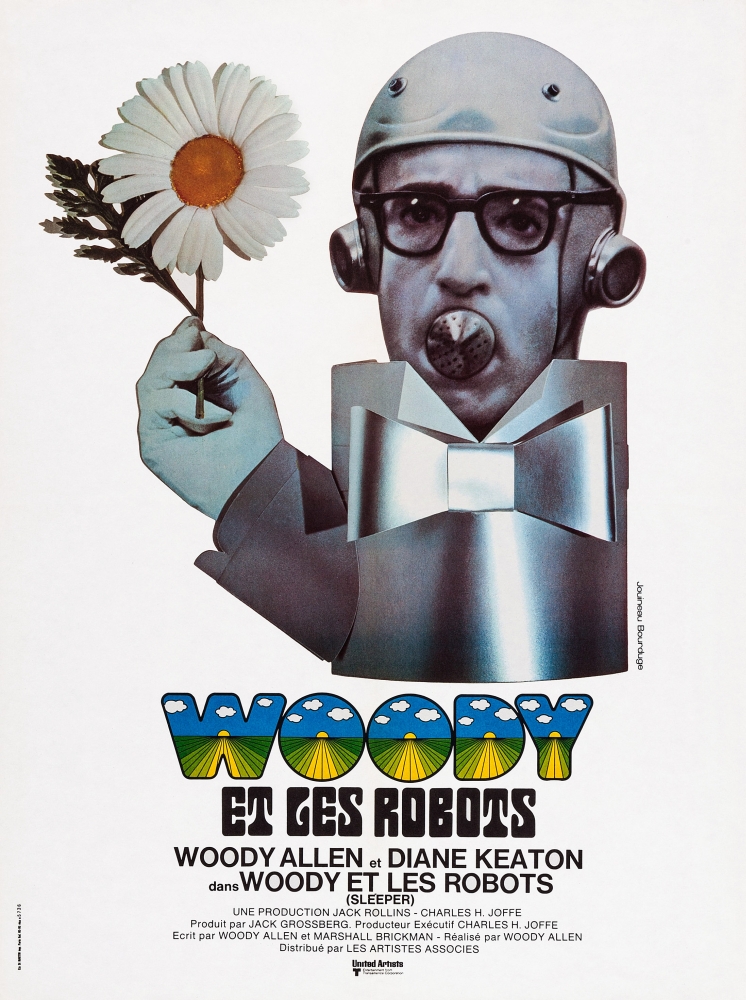 Everett Collection EVCMCDSLEEEC083H Sleeper Aka Woody Et Les Robots French Poster Art Woody Allen 1973 Movie Poster Masterprint, 11 x 17 -  Posterazzi