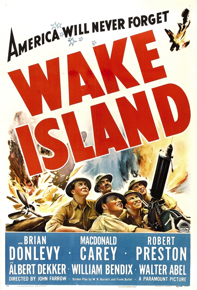 Everett Collection  Wake Island Foreground From Left - Macdonald Carey Brian Donlevy Robert Preston 1942 Movie Poster Masterprint, 11 x 17 -  Posterazzi, EVCMCDWAISEC002H