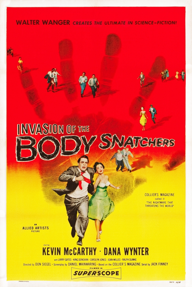 Everett Collection EVCMMDINOFEC005H Invasion of The Body Snatchers From Left - Kevin Mccarthy Dana Wynter 1956 Movie Poster Masterprint, 11 x 17 -  Posterazzi