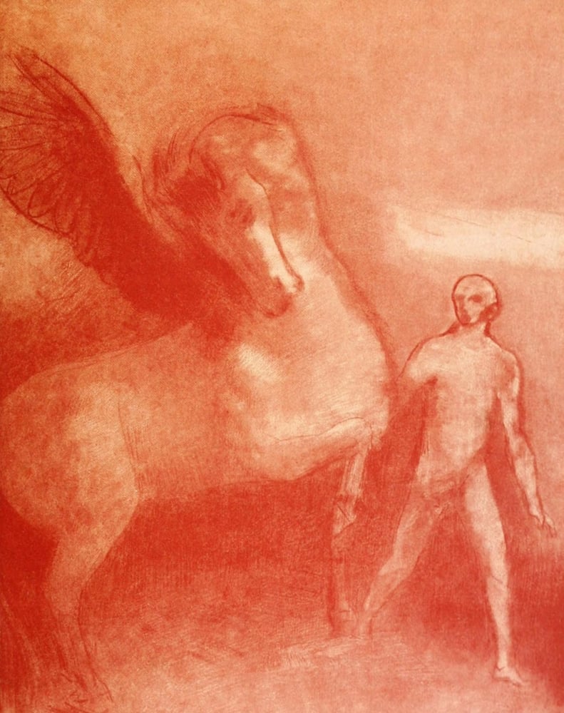 Pegasus Poster Print by Odilon Redon - 18 x 24