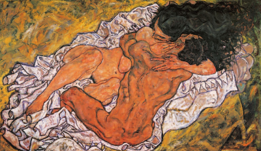 Embrace - Lovers 1917 Poster Print by Egon Schiele - 18 x 24