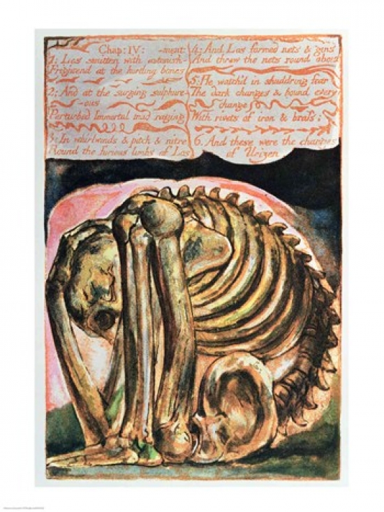 Book of Urizen The Creation of Urizen in Material Form by Los 1794 Poster Print by William Blake - 18 x 24 in.