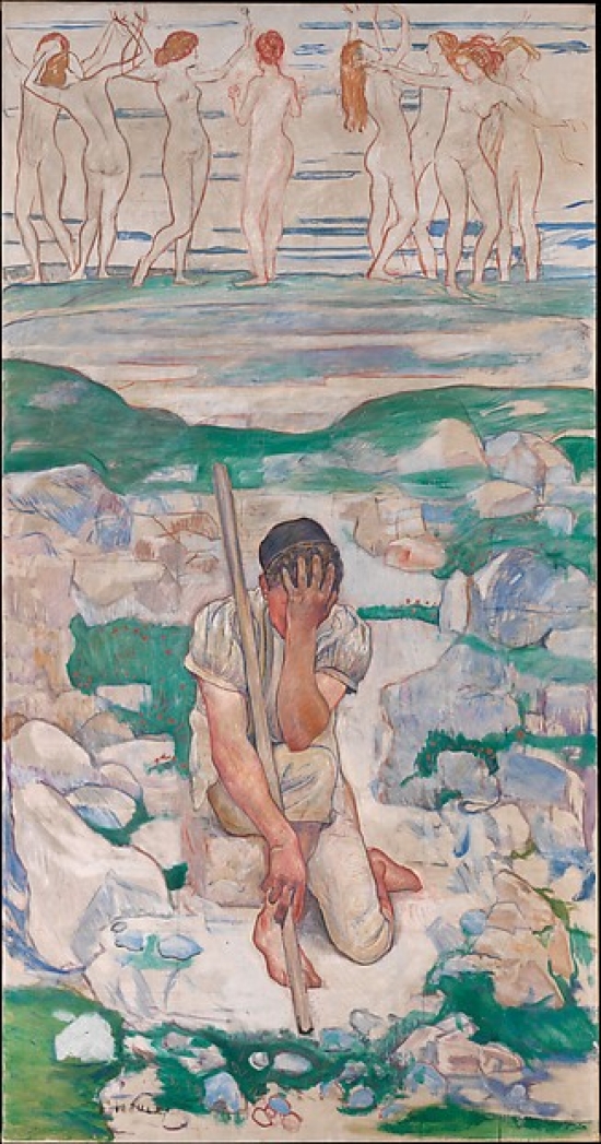 MET634108 The Dream of The Shepherd, Der Traum Des Hirten Poster Print by Ferdinand Hodler, Swiss Bern 1853 1918 Geneva, 18 x 24